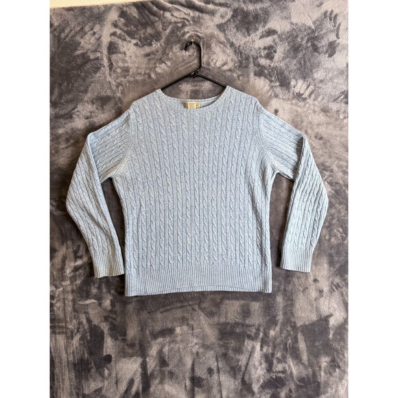 L.L. Bean Sweaters - L.L. Bean Women's Cable Knit Long Sleeve Pullover Crewneck Sweater Size Large